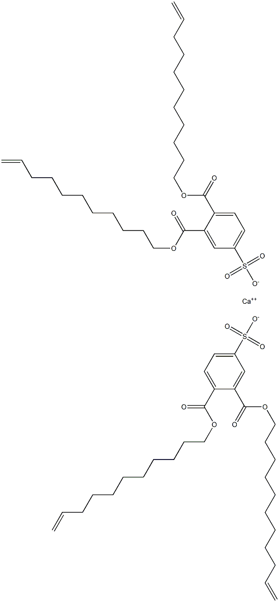 Bis[3,4-di(10-undecenyloxycarbonyl)benzenesulfonic acid]calcium salt 结构式