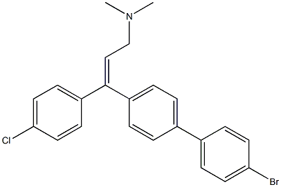 (E)-1-(4'-Bromo-4-biphenylyl)-1-(4-chlorophenyl)-3-dimethylamino-1-propene 结构式