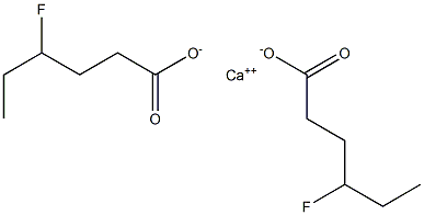 Bis(4-fluorohexanoic acid)calcium salt 结构式