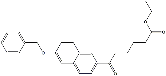 6-Oxo-6-[6-(benzyloxy)-2-naphtyl]hexanoic acid ethyl ester 结构式
