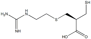 (R)-2-Mercaptomethyl-3-(2-guanidinoethylthio)propanoic acid 结构式