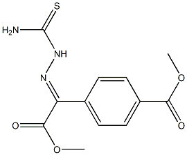 (4-Methoxycarbonylphenyl)thiosemicarbazonoacetic acid methyl ester 结构式