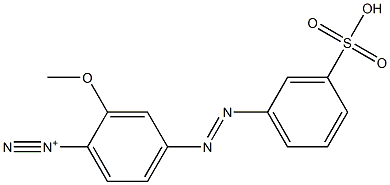 2-Methoxy-4-(3-sulfophenylazo)benzenediazonium 结构式