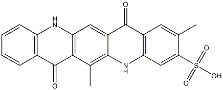 5,7,12,14-Tetrahydro-2,6-dimethyl-7,14-dioxoquino[2,3-b]acridine-3-sulfonic acid 结构式
