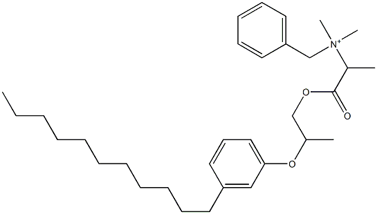 N,N-Dimethyl-N-benzyl-N-[1-[[2-(3-undecylphenyloxy)propyl]oxycarbonyl]ethyl]aminium 结构式