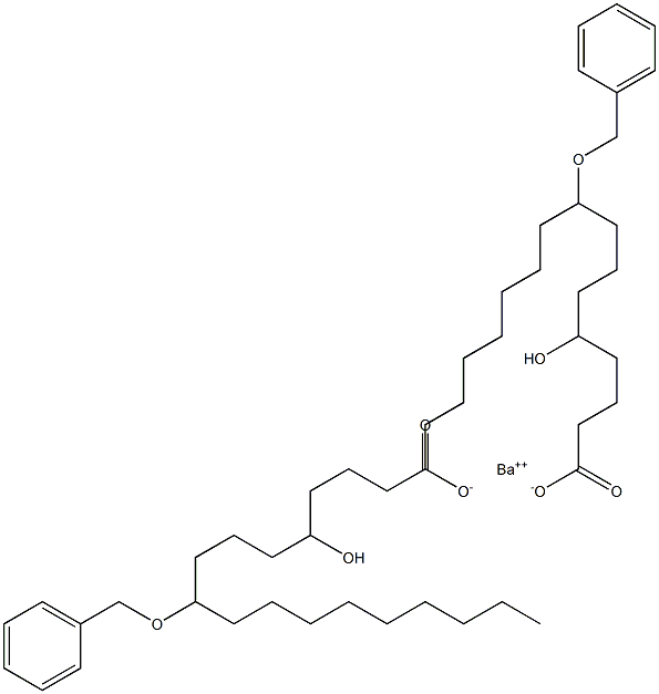 Bis(9-benzyloxy-5-hydroxystearic acid)barium salt 结构式