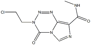 3-(2-Chloroethyl)-3,4-dihydro-4-oxo-N-methylimidazo[5,1-d]-1,2,3,5-tetrazine-8-carboxamide 结构式