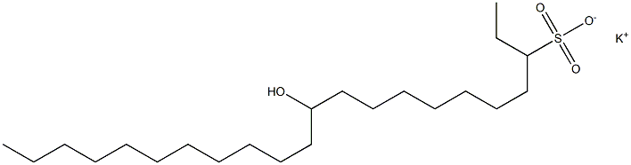 11-Hydroxydocosane-3-sulfonic acid potassium salt 结构式