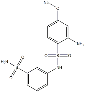 m-(2-Amino-4-sodiooxyphenylsulfonylamino)benzenesulfonamide 结构式