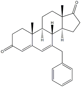 7-Benzyl-4,6-androstadiene-3,17-dione 结构式