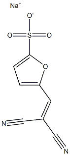 5-(2,2-Dicyanoethenyl)furan-2-sulfonic acid sodium salt 结构式
