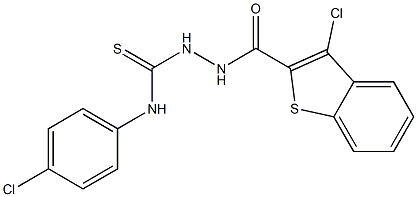 3-Chloro-N'-[(4-chlorophenyl)thiocarbamoyl]benzo[b]thiophene-2-carbohydrazide 结构式