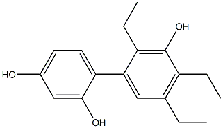 2',4',5'-Triethyl-1,1'-biphenyl-2,3',4-triol 结构式