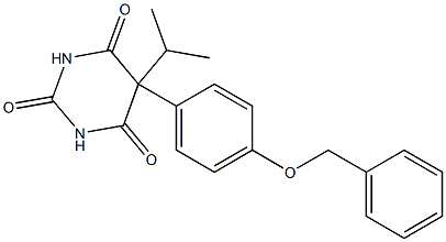 5-Isopropyl-5-(4-benzyloxyphenyl)pyrimidine-2,4,6(1H,3H,5H)-trione 结构式