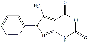 3-Amino-2-phenyl-2H-pyrazolo[3,4-d]pyrimidine-4,6(5H,7H)-dione 结构式