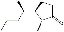 (2R,3R)-2-Methyl-3-[(1R)-1-methylbutyl]cyclopentanone 结构式