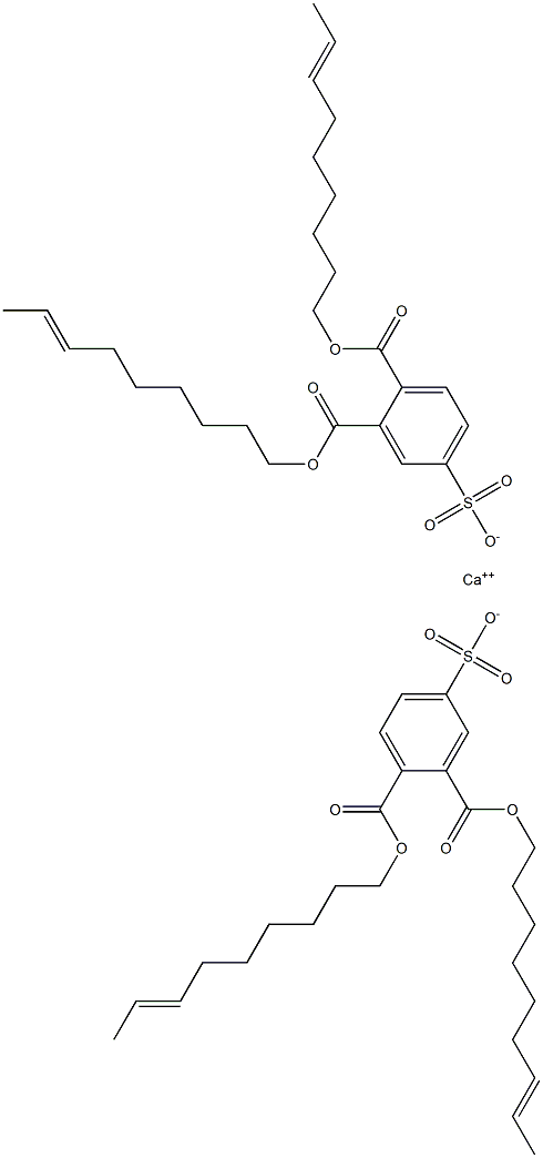 Bis[3,4-di(7-nonenyloxycarbonyl)benzenesulfonic acid]calcium salt 结构式