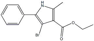 4-Bromo-2-methyl-5-phenyl-1H-pyrrole-3-carboxylic acid ethyl ester 结构式