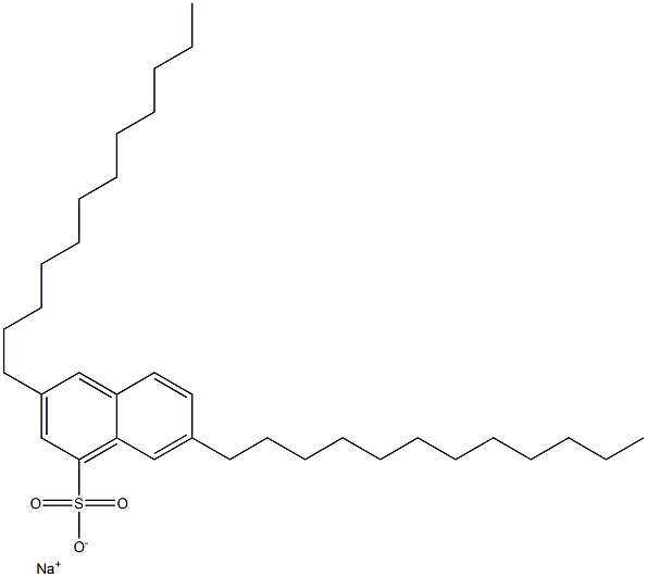 3,7-Didodecyl-1-naphthalenesulfonic acid sodium salt 结构式