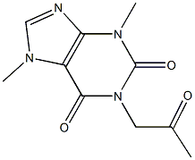 3,7-Dimethyl-1-acetonylxanthine 结构式