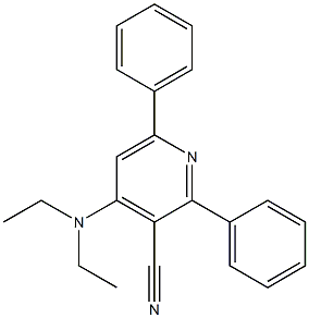 2-Phenyl-4-(diethylamino)-6-phenylpyridine-3-carbonitrile 结构式