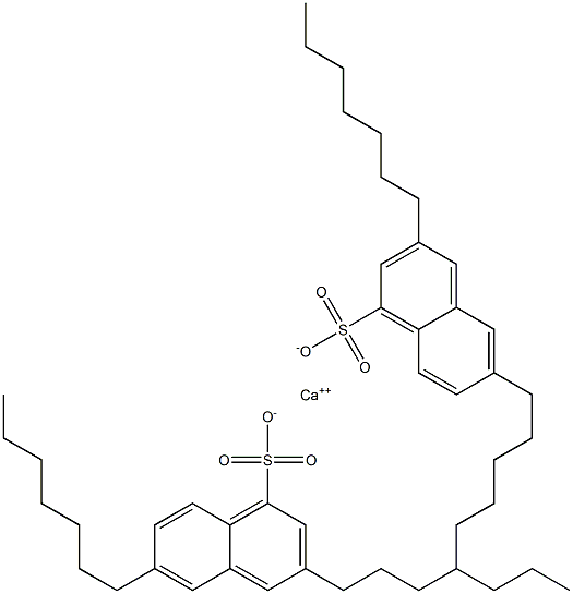 Bis(3,6-diheptyl-1-naphthalenesulfonic acid)calcium salt 结构式
