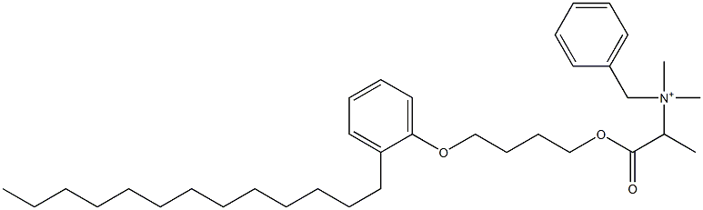 N,N-Dimethyl-N-benzyl-N-[1-[[4-(2-tridecylphenyloxy)butyl]oxycarbonyl]ethyl]aminium 结构式