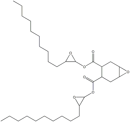 7-Oxabicyclo[4.1.0]heptane-3,4-dicarboxylic acid bis(1,2-epoxydodecan-1-yl) ester 结构式