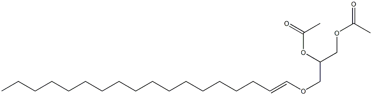 1-O-Octadecenyl-2,3-di-O-acetylglycerol 结构式