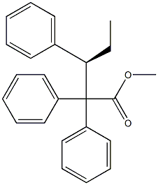 [R,(+)]-2,2,3-Triphenylvaleric acid methyl ester 结构式