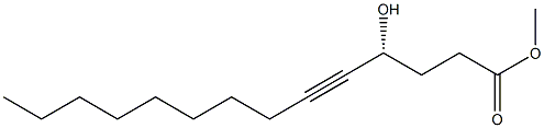 (R)-4-Hydroxy-5-tetradecynoic acid methyl ester 结构式