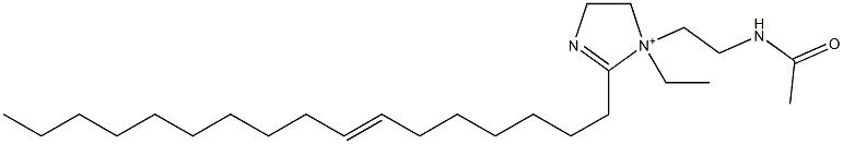 1-[2-(Acetylamino)ethyl]-1-ethyl-2-(7-heptadecenyl)-2-imidazoline-1-ium 结构式