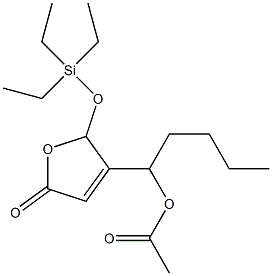 Acetic acid 1-[[2,5-dihydro-5-oxo-2-(triethylsiloxy)furan]-3-yl]pentyl ester 结构式
