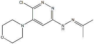 2-Propanone 6-chloro-5-morpholinopyridazin-3-yl hydrazone 结构式