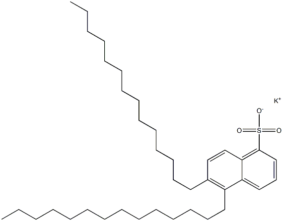 5,6-Ditetradecyl-1-naphthalenesulfonic acid potassium salt 结构式
