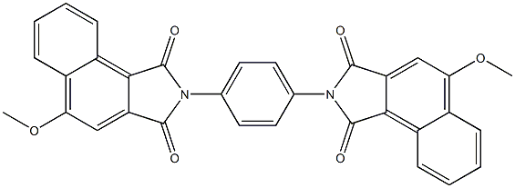 4,4'-Dimethoxy-[N,N'-(1,4-phenylene)bisnaphthalimide] 结构式