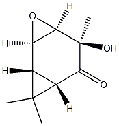 (1R,2R,4R,5R,7S)-5-Hydroxy-5,8,8-trimethyl-3-oxatricyclo[5.1.0.02,4]octane-6-one 结构式