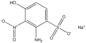 2-Amino-4-hydroxy-3-nitrobenzenesulfonic acid sodium salt 结构式