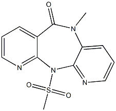 5,11-Dihydro-5-methyl-11-methylsulfonyl-6H-dipyrido[3,2-b:2',3'-e][1,4]diazepin-6-one 结构式