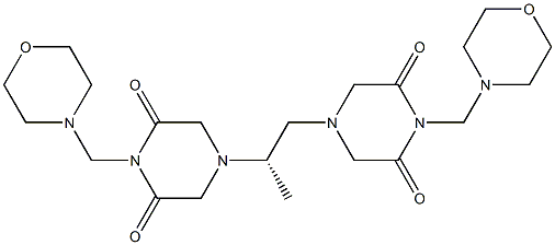 (S)-1,2-Bis(4-morpholinomethyl-3,5-dioxopiperazin-1-yl)propane 结构式