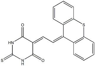5-[2-(9H-Thioxanthen-9-ylidene)ethylidene]-1,2-dihydro-2-thioxopyrimidine-4,6(3H,5H)-dione 结构式