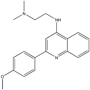 4-(2-Dimethylaminoethylamino)-2-(4-methoxyphenyl)quinoline 结构式