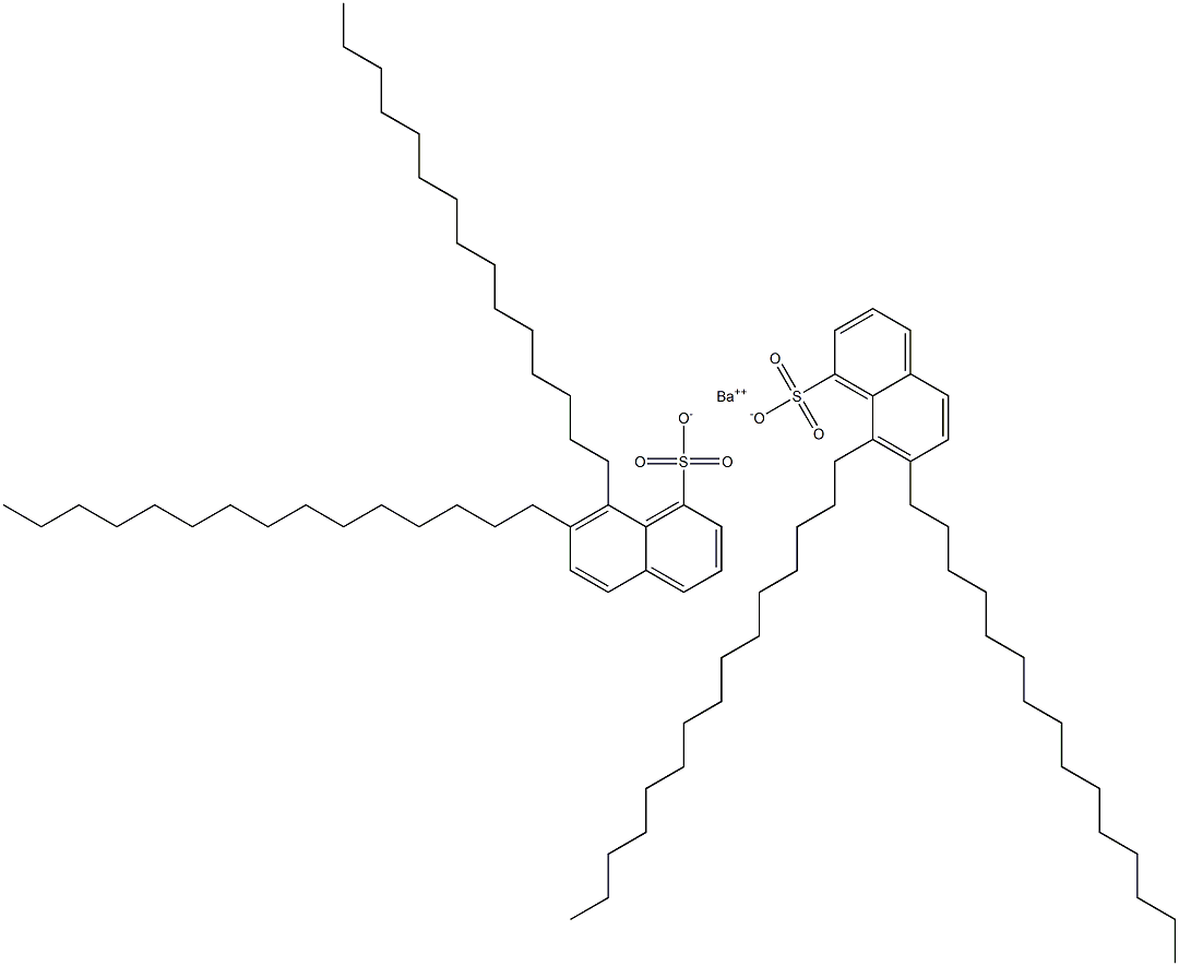 Bis(7,8-dipentadecyl-1-naphthalenesulfonic acid)barium salt 结构式