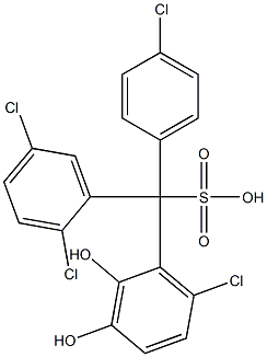 (4-Chlorophenyl)(2,5-dichlorophenyl)(6-chloro-2,3-dihydroxyphenyl)methanesulfonic acid 结构式