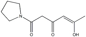 (Z)-1-(Pyrrolidin-1-yl)-5-hydroxy-4-hexene-1,3-dione 结构式