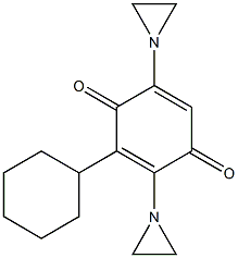 2,5-Di(1-aziridinyl)-3-cyclohexyl-1,4-benzoquinone 结构式