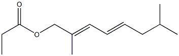 Propionic acid 2,7-dimethyl-2,4-octadienyl ester 结构式