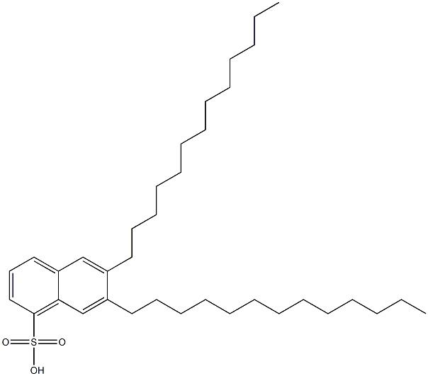 6,7-Ditridecyl-1-naphthalenesulfonic acid 结构式