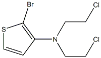 2-Bromo-N,N-bis(2-chloroethyl)-3-thiophenamine 结构式