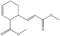 (E)-3-(2-Methoxycarbonyl-3-cyclohexen-1-yl)propenoic acid methyl ester 结构式